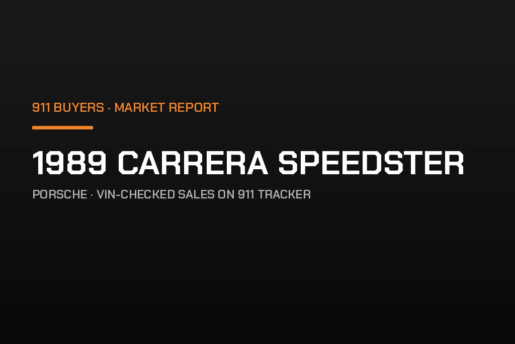 1989 Carrera Speedster